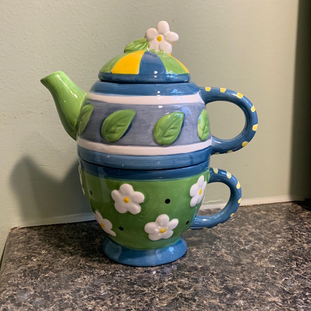 Pot + Cup Set - Vintage